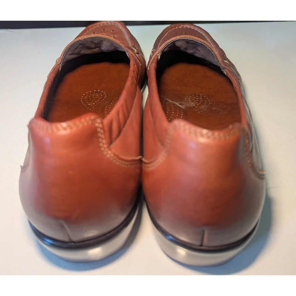 SAS Shoes Womens Size 10W Brown Leather Tripad Comfort Loafers Slip On